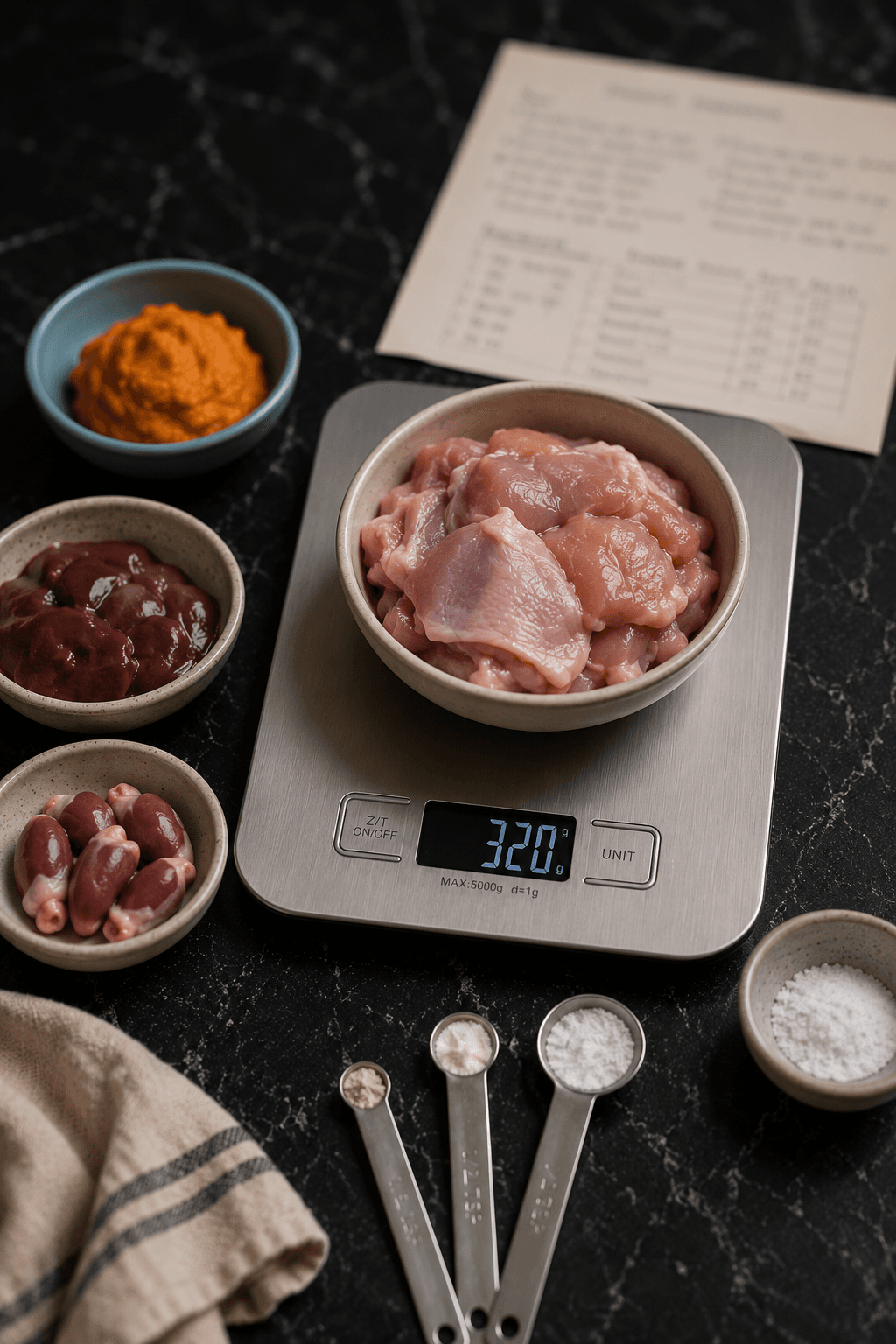 Precise ingredient measurements
